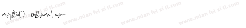 NOSTRUD   Personal Use字体转换